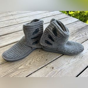 Bearpaw Knit Tall Boots Gray